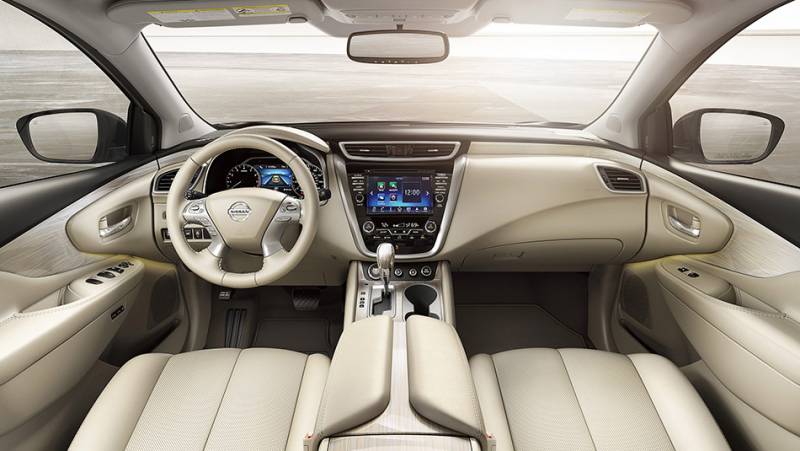 2017-Nissan-Murano-steering-wheel-dashboard-lcd-screen-gear-shift-knob